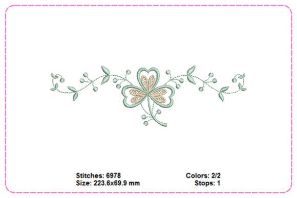 Creative Floral Border Embroidery Design