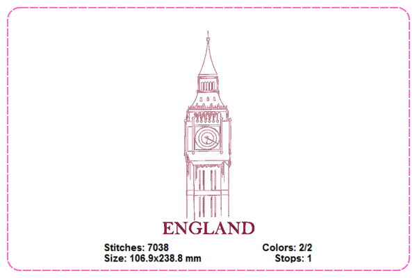 England Embroidery Designs