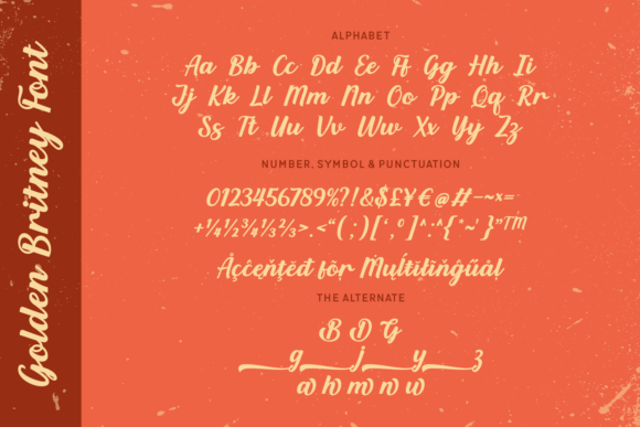 Golden Britney Font - Preview 3