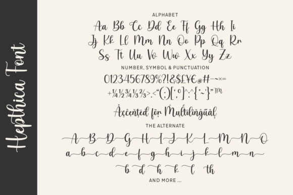 Hepthica Font PNG with transparent background - Preview 3