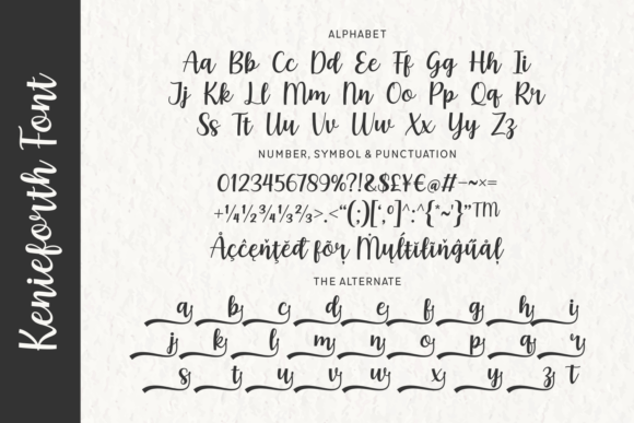 Kenieforth Font PNG with transparent background - Preview 1
