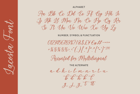 Lacosta Font PNG with transparent background - Preview 1