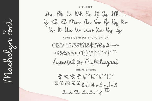 Machelyn Font font preview - 1