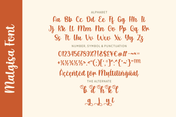 Malgisa Font PNG with transparent background - Preview 1