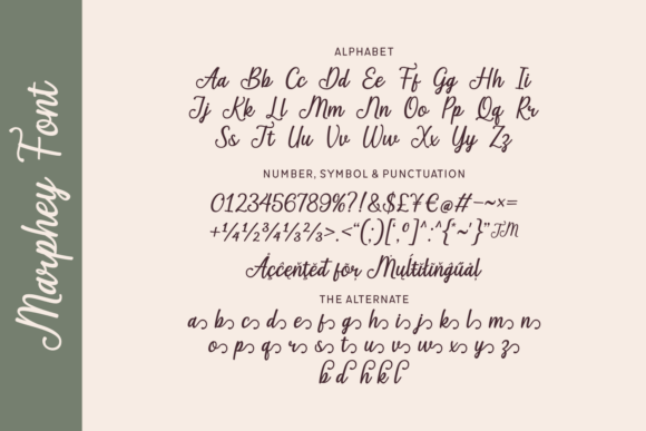 Marphey Font PNG with transparent background - Preview 1
