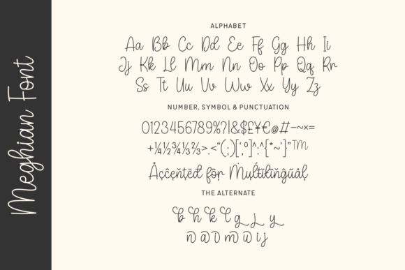 Meghian Font PNG with transparent background - Preview 2