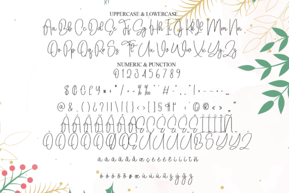 Monday Christmas Font PNG with transparent background - Preview 6