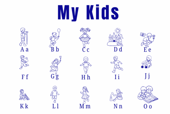 My Kids Font PNG with transparent background - Preview 1