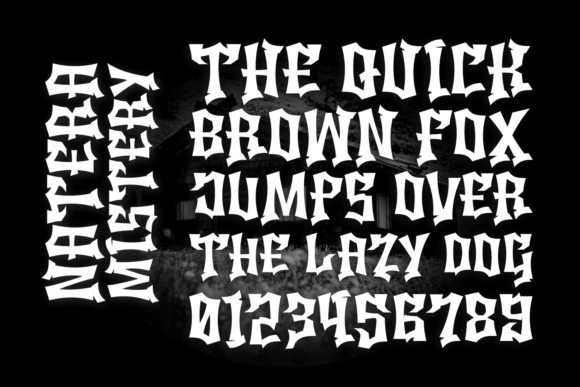 Natera Mistery Font PNG with transparent background - Preview 2