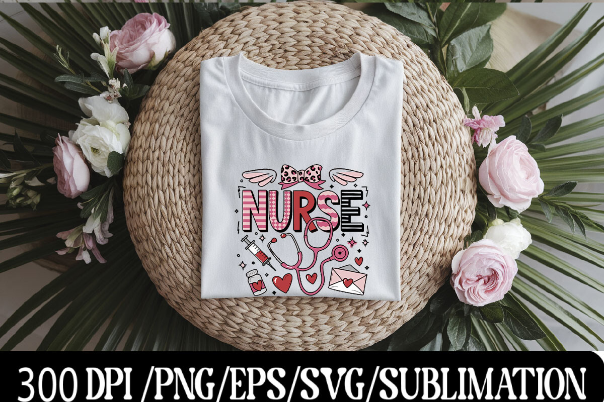 Nurse Valentine Day Stethoscope Bow PNG Graphic by mamtaj019838 ...