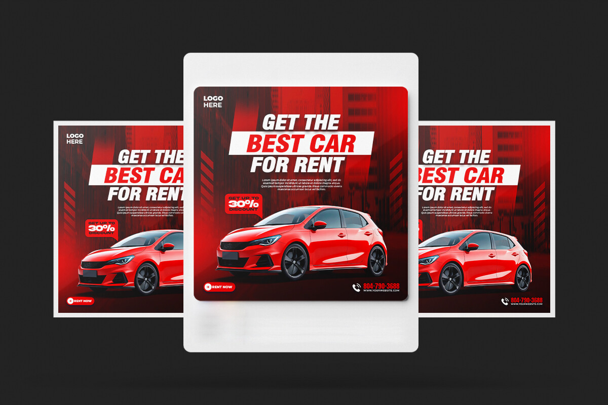 Rent Car Social Media Post Design Graphic by hanifsarker66 · Creative ...