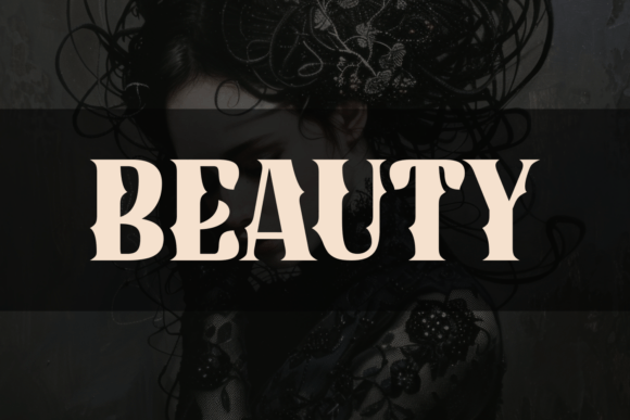 Sharp Flower Font PNG with transparent background - Preview 3