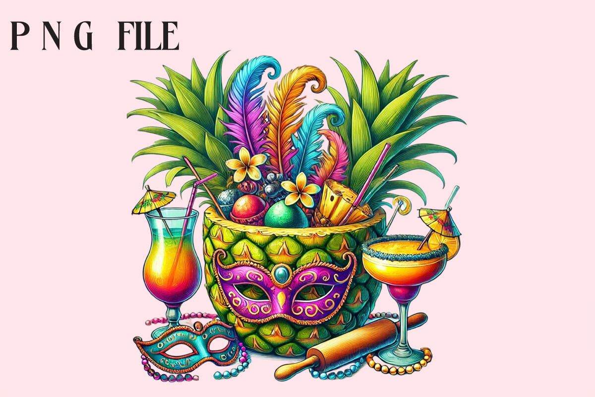 Watercolor Mardi Gras Drink Clipar Graphic by Creative Design House ...