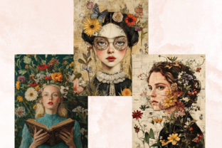 Whimsy Botanical Alchemy Collage Paper Graphic by giraffecreativestudio ...