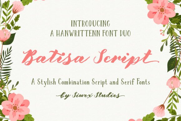 Batisa Duo Font PNG with transparent background - Preview 1