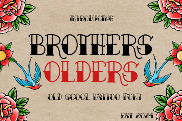 Preview specimen of Brothers Olders blackletter font