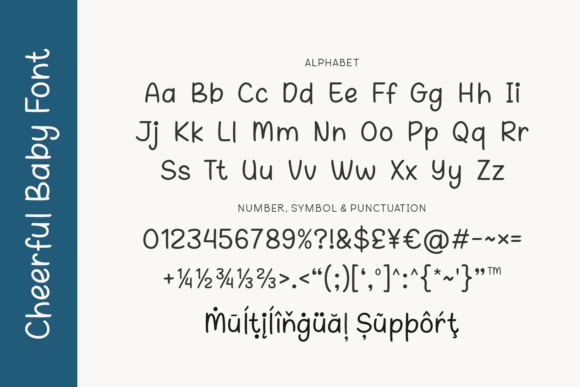 Cheerful Baby Font PNG with transparent background - Preview 2