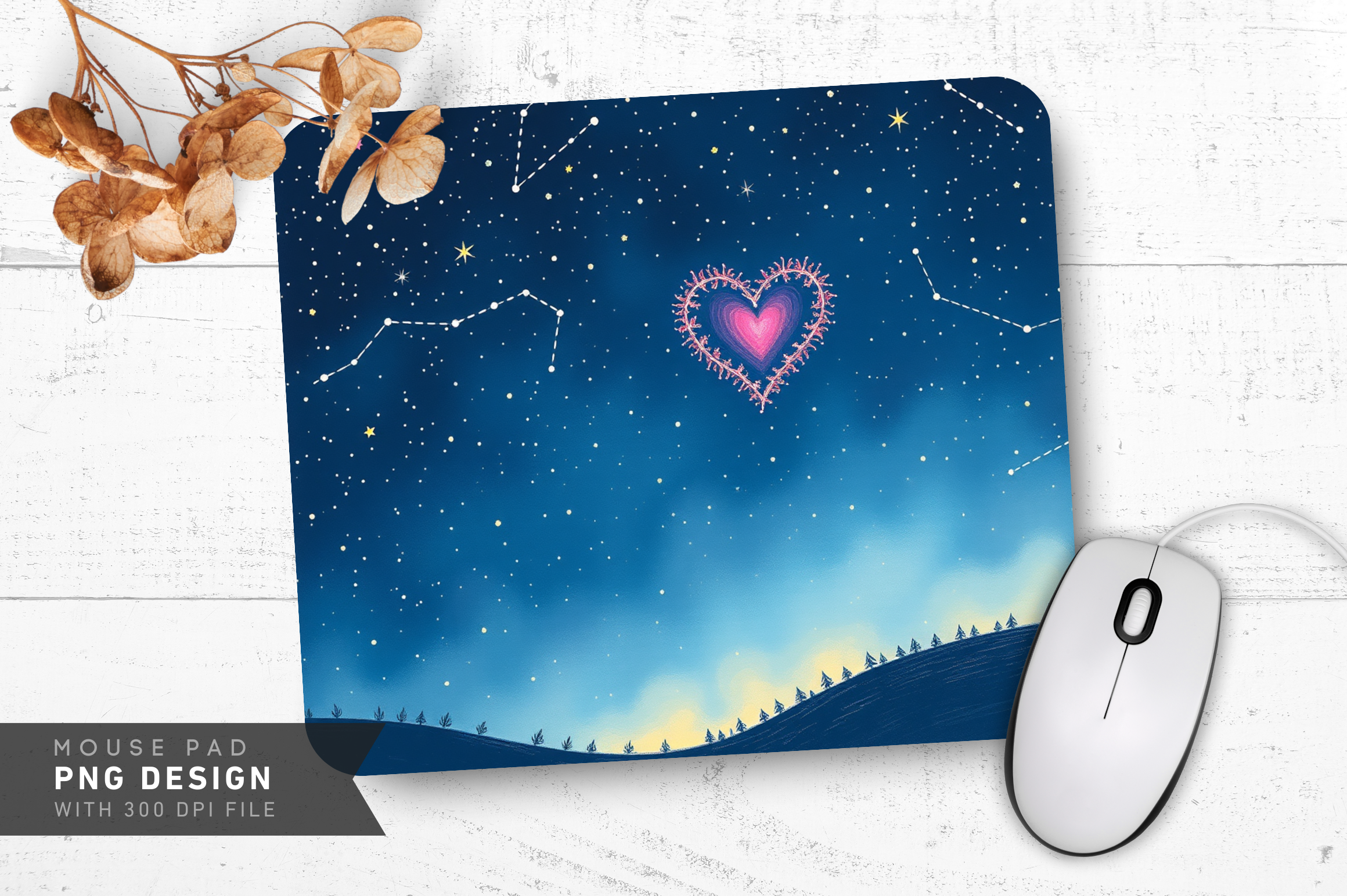 Heart Constellation Mouse pad