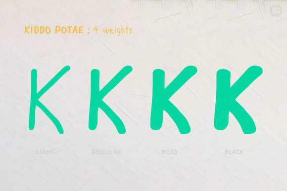 Kiddo Potae Font PNG with transparent background - Preview 1