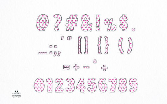 Love Valentine's Doodle Heart Font font preview - 3