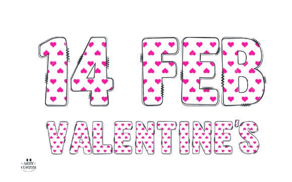 Love Valentine's Doodle Heart Font font preview - 4