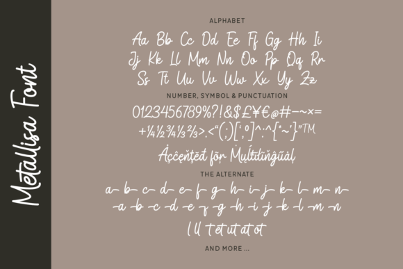 Metallisa Font PNG with transparent background - Preview 2