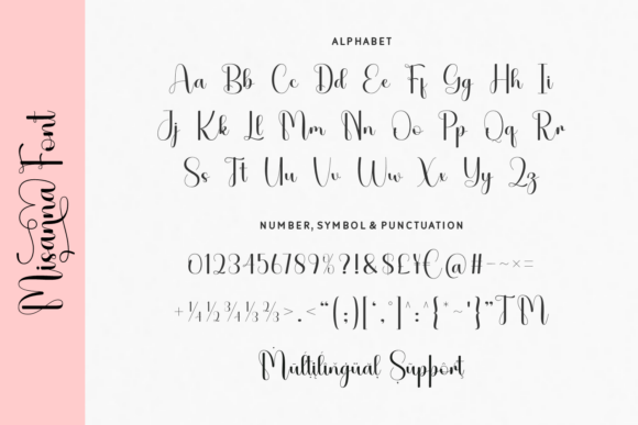 Misanna Font PNG with transparent background - Preview 1