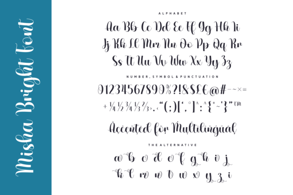 Misha Bright Font PNG with transparent background - Preview 1
