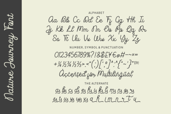 Nature Journey Font PNG with transparent background - Preview 1