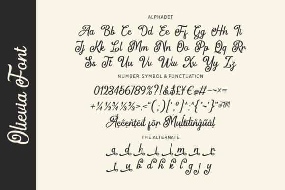 Olievia Font PNG with transparent background - Preview 1