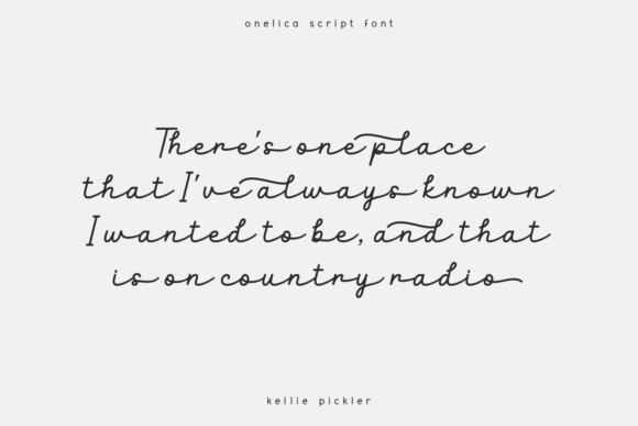 Onelica Font PNG with transparent background - Preview 2