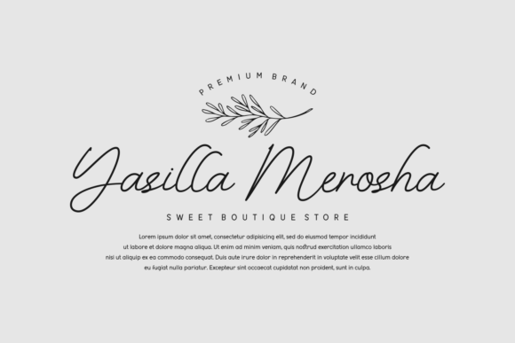 Prescilla Font PNG with transparent background - Preview 3