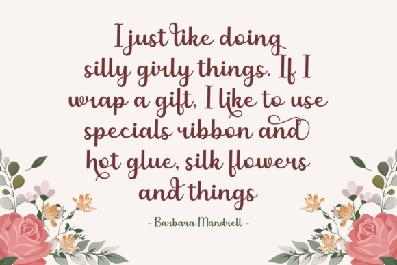Radiant Flower Font PNG with transparent background - Preview 2