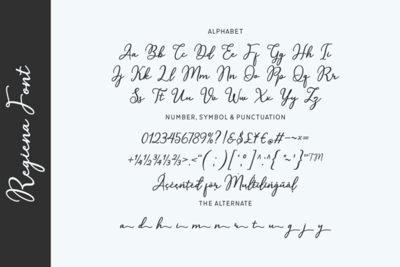 Regiena Font PNG with transparent background - Preview 2