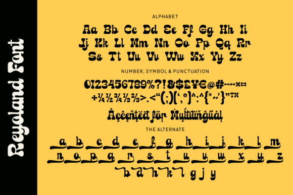 Reyoland Font PNG with transparent background - Preview 1