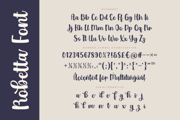 Robetta Font PNG with transparent background - Preview 1