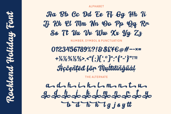 Rocklend Holiday Font PNG with transparent background - Preview 1
