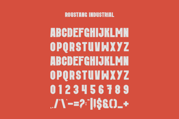Roustang Industrial Font PNG with transparent background - Preview 2