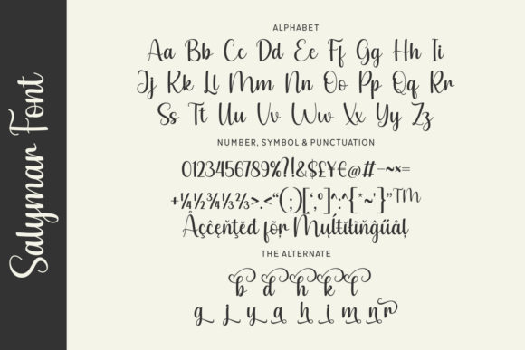 Salymar Font PNG with transparent background - Preview 3