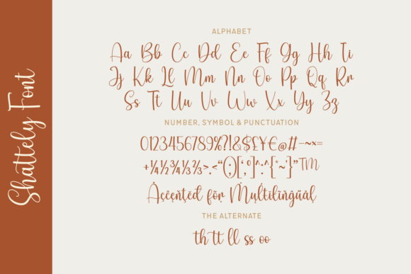 Shattely Font PNG with transparent background - Preview 3