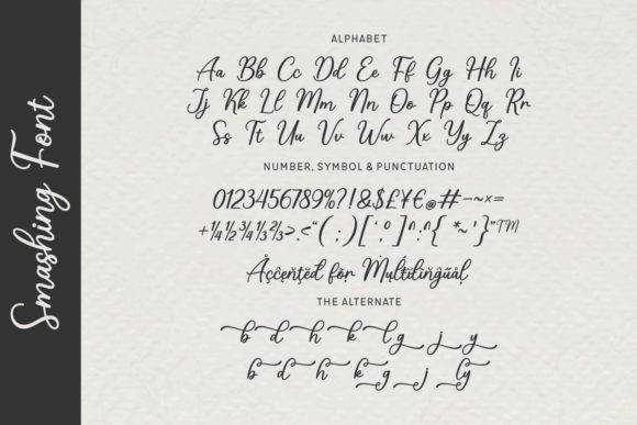 Smashing Font PNG with transparent background - Preview 1