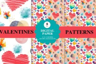 Valentines Digital Paper Pattern Graphic by info.kolekzion · Creative ...