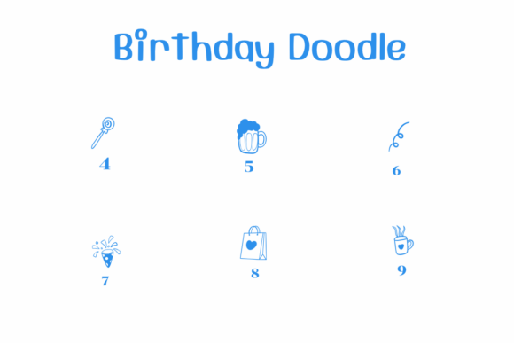 Birthday Doodle Font - Preview 3
