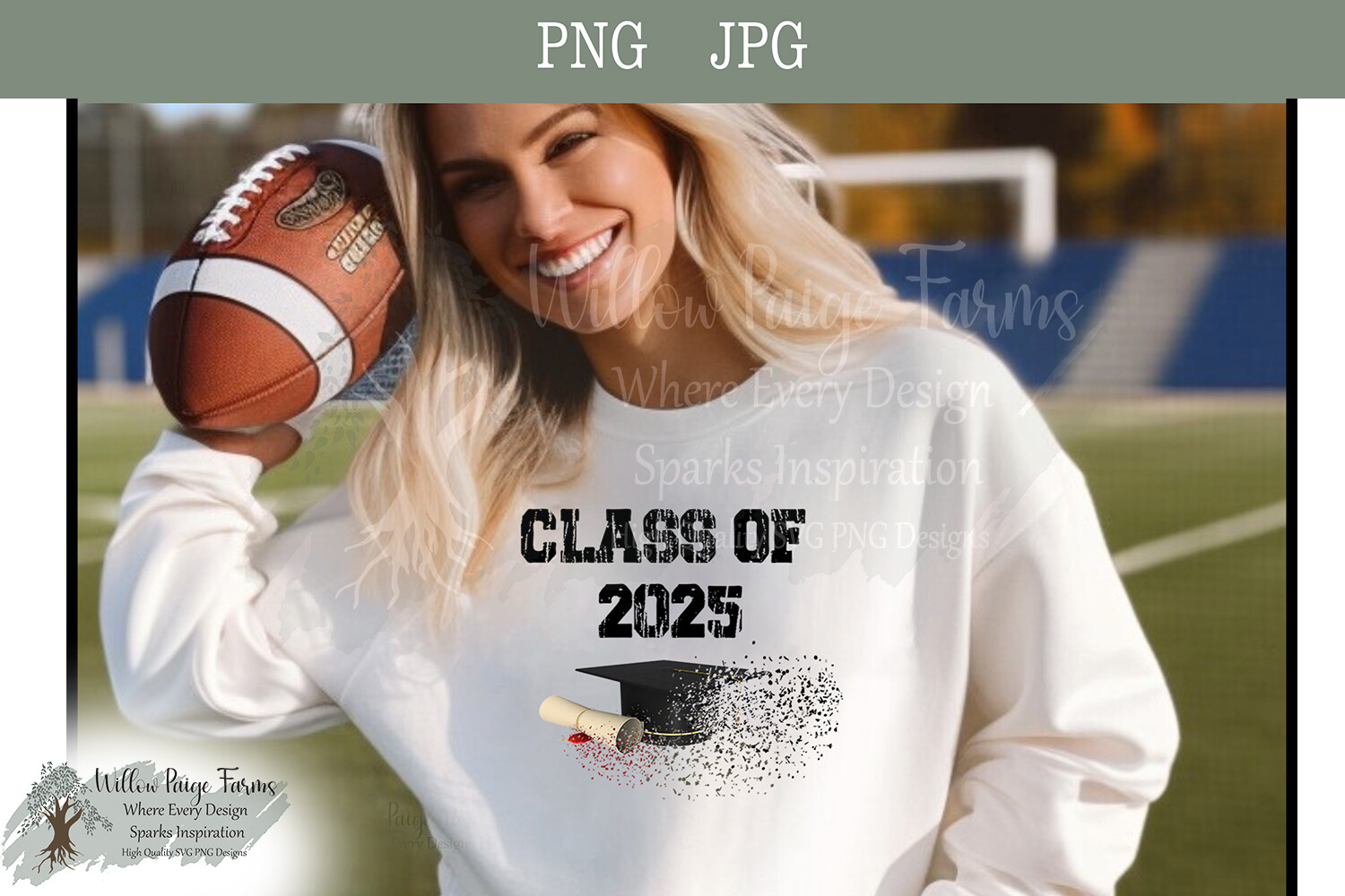 Class of 2025 Graduation Cap PNG JPG Graphic by willowpaigefarms ...