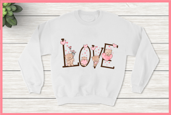 Cute Sweet Bear Heart Font PNG with transparent background - Preview 3