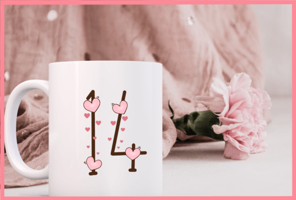 Cute Sweet Bear Heart Font PNG with transparent background - Preview 4