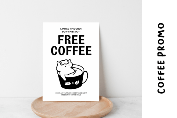 Cute and Minimalist Coffee Promotions