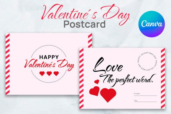 Delicate Valentine's Day Postcard