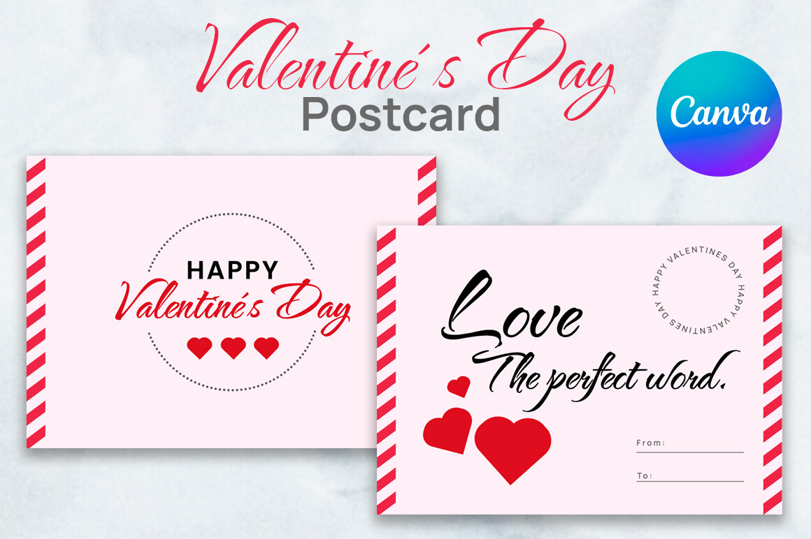 Delicate Valentine's Day Postcard