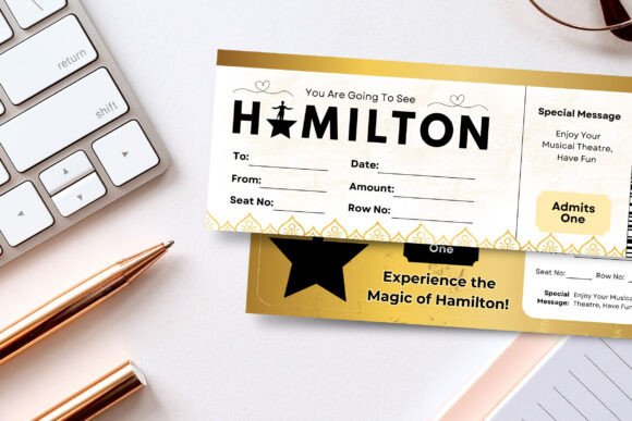 Hamilton Broadway Custom Ticket Template
